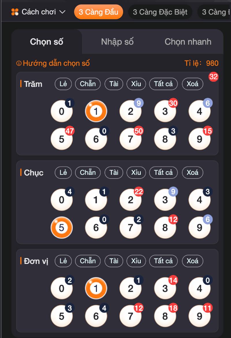 3 càng và 4 càng